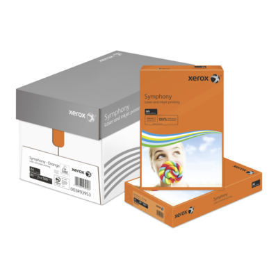 Papier Xerox Symphony Strong, Orange, 80g/m2, 210x297mm, A4, LG, ryza 500 ark., 003R93953