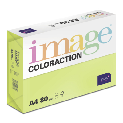 Papier Image Coloraction, Zielony neon/Rio NEOGN, 80g, 210x297mm, A4, LG, ryza 500 ark