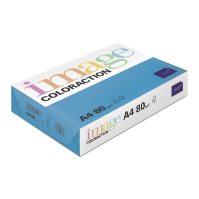 Papier Image Coloraction, Niebieski int./Stockholm DB49, 80g, 210x297mm, A4, LG, ryza 500 ark