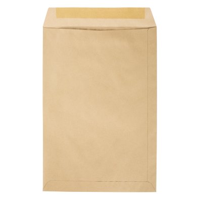 Koperta, jasny brąz, 100 g/m2, B4 250 x 353 mm, klejona na mokro