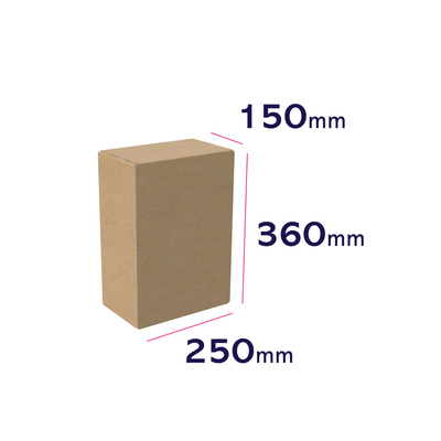 karton automatyczny z samoprzylepnym zamknięciem 250 x 150 x 360 mm - wymiary