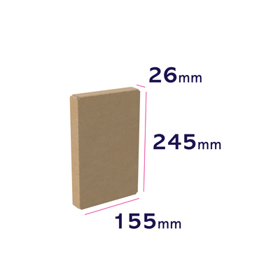 karton z samoprzylepnym zamknięciem 155 x 26 x 245 mm - wymiary