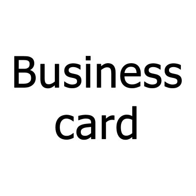 Business card logo