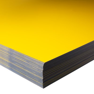 Kompozyt aluminiowy Coala Printbond 308 DeSign, jasny zółty 1023, matt/gloss, 3 x 1500 x 4050 mm