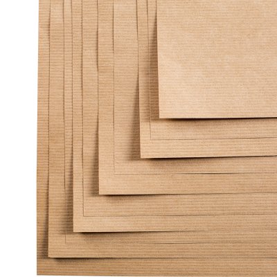 papier prążkowany kraft 70 g/m2, arkusz 1050 x 1260 mm, FSC