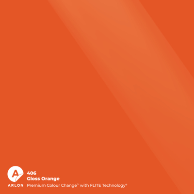 Folia samochodowa Arlon PCC, 406 Gloss Orange, błysk, 1524 mm x 25 m