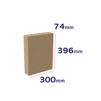 karton z samoprzylepnym zamknięciem 300 x 74 x 396 mm - wymiary