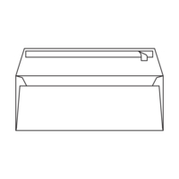 Koperta myDali, candido, 120 g/m2, cienkie prążki, DL 110 x 220 mm, karton 500 sztuk