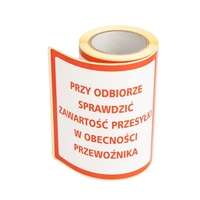 etykiety samoprzylepne - sprawdź zawartość