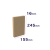 karton z samoprzylepnym zamknięciem 155 x 16 x 245 mm - wymiary